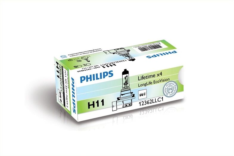 Philips Glühlampe, Abbiegescheinwerfer H11 Longlife Ecovision 55w (1 Stk.) 12362llecoc1 Für Audi Land Rover Toyota Vw Mercedes Renault