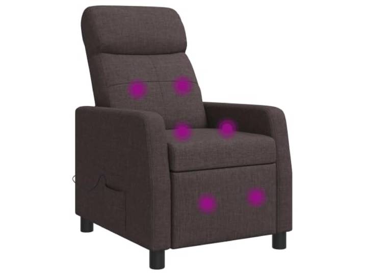 Relaxsessel Dunkelbraun Stoff Verstellbar 115°-160° 100% Polyester, Metall- und Holzwerkstoff-Rahmen, Reißverschluss, feuchtes Tuch, Wohnzimmer, Büro