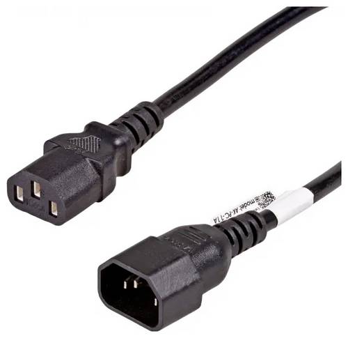 Akyga Strom Anschlusskabel [1x Kaltgeräte-Stecker C14 - 1x Kaltgeräte-Buchse C13] 5m Schwarz
