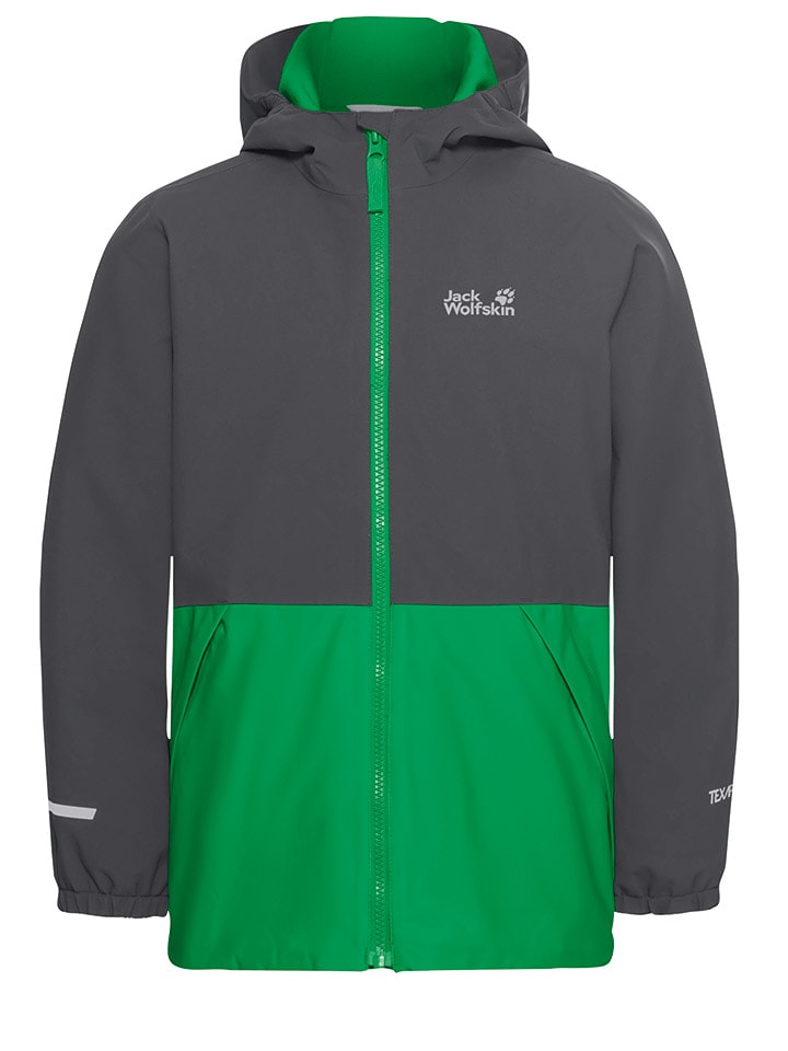 Jack Wolfskin Winterjacke "Snowy Days" in Grün/ Anthrazit - 116