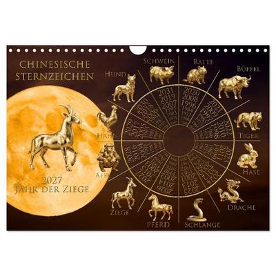 Chinesische Sternzeichen (Wandkalender 2027 DIN A4 quer), CALVENDO Monatskalender