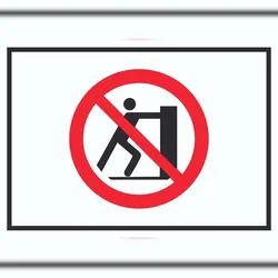 HB-Druck Nicht schieben Symbol Schild A4 (210x297mm)