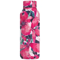 Quokka Solid - Thermoflasche aus Edelstahl 510 ml (rosa Blume)