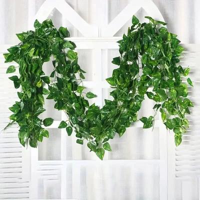 Uplift Essentials Bulk Artificial Ivy Leaf Hanging Garland (100 Meter Value Pack) green Vines