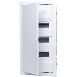 f-tronic Sicherungskasten UPV36+6ST 7210030, für innen, 42 Module, 3-reihig, mit Tür, für Unterputz
