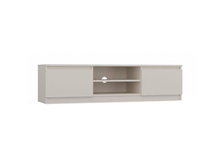 TIVOLI - Meuble TV style moderne beige - 140x40x36cm - 2 niches + 2 portes