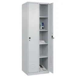 CP Wäschespind »Classic Plus einzeln schließende Türen Korpus lichtgrau« Drehriegel grau, 60x185x50 cm