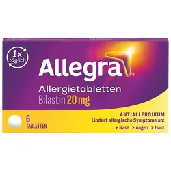 Allegra Allergietabletten - schnell bei Heuschnupfen & Allergien  6 St Tabletten