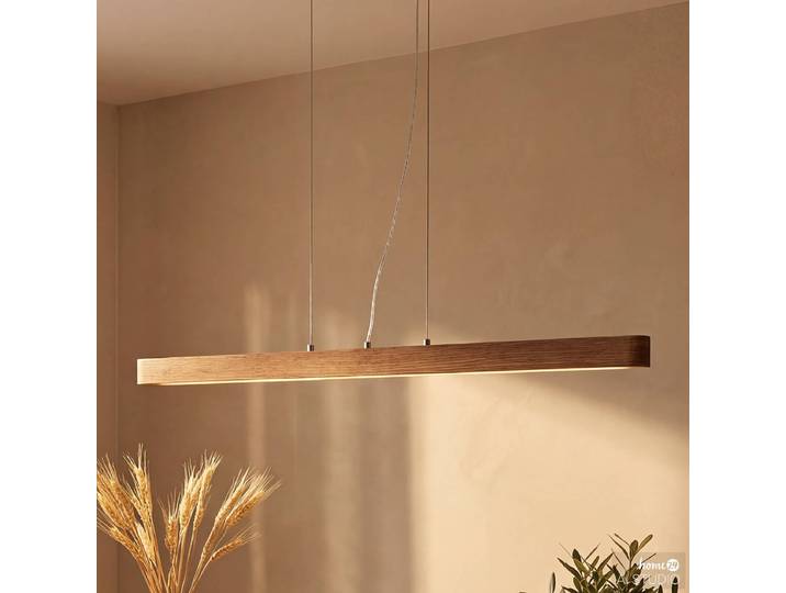 Pendelleuchte USTRO 110 x 150 x 4cm Braun Massivholz Pinie, geölt LED LED-Platine