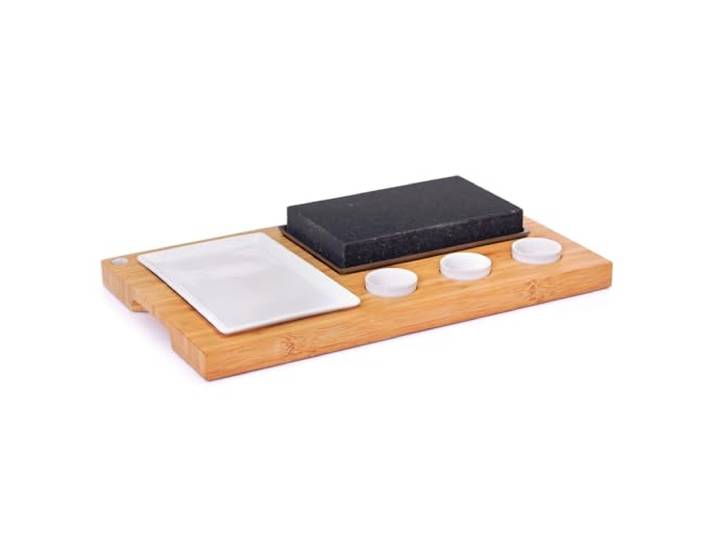 Chicago Lava Stone 36X20 Cm/Basis 42X25 Cm/Teller 22X14 Cm - 3 Un.