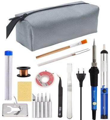 Uplift Essentials Electric Soldering Iron With Digital Display Adjustable Temperature 60w Set 5 220v Eu Plug