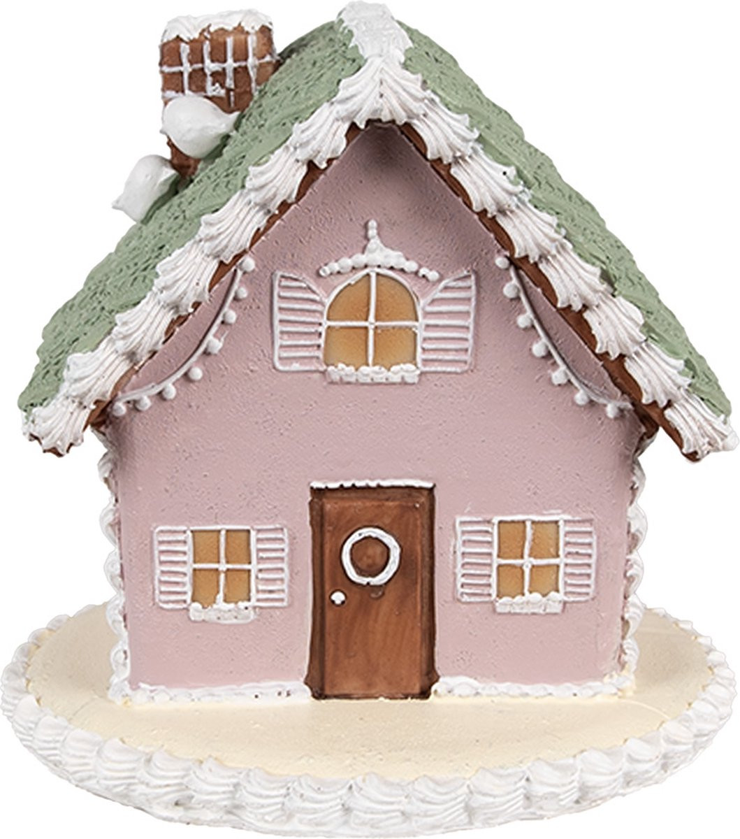 Clayre & Eef Gingerbread house Roze Katoen 12 cm