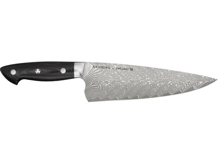 Kochmesser ZWILLING Kramer Euro Stainless 20 cm , schwarz, Klingenlänge 20cm, Stahl, Kochmesser, Kochmesser, Profi-Kochmesser aus 100-Lagen Damaststahl