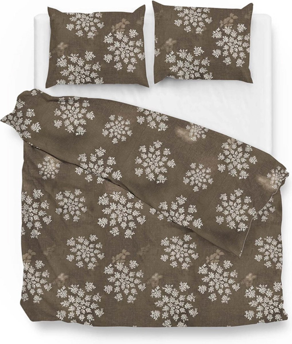 Zo! Home Bassett Dekbedovertrek Lits-jumeaux - 240 x 220 cm - Taupe