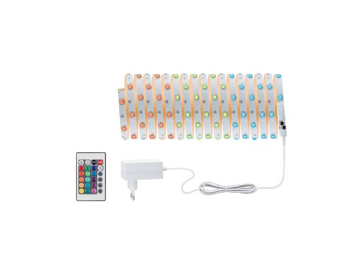 Paulmann LED-Strip-Set TIP, 10 m, weiß, Kunststoff, RGB dimmbar, weiß / opal, für Wohn- / Esszimmer, Kunststoff, Modern