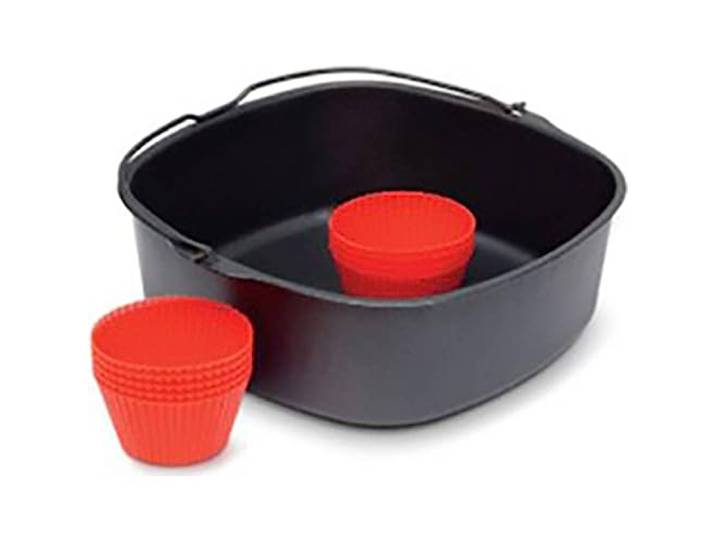 Philips Kit d'accessoires Airfryer - 9 moules à muffins en silicone\, Cuve de cuisson grande taille 7.2L\, Compatible avec Philips Airfryers XXL (HD9956/00)