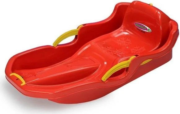 Snow Play - Bob Comfort 80 cm mit Bremse, Schlitten rot