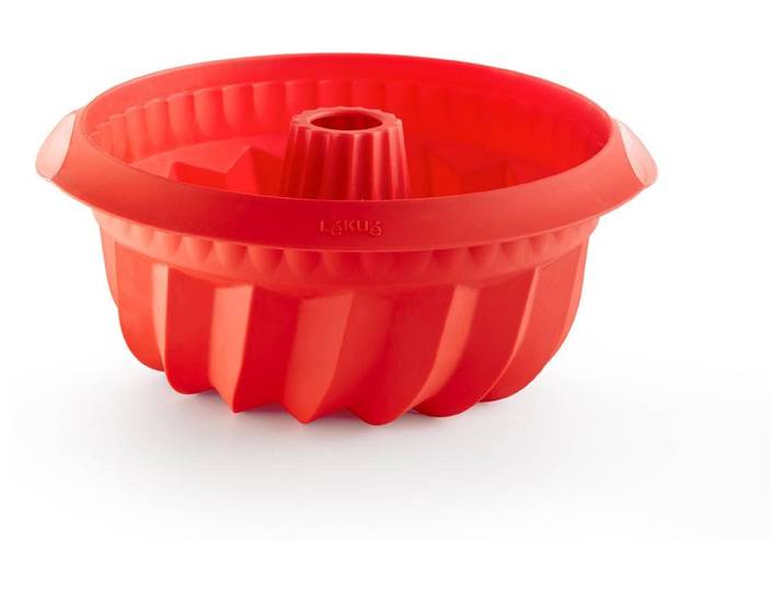 Backform Lékué Silikon, ø 22 cm , rot, Ø:22cm, Silikon, Küchenformen, Backform
