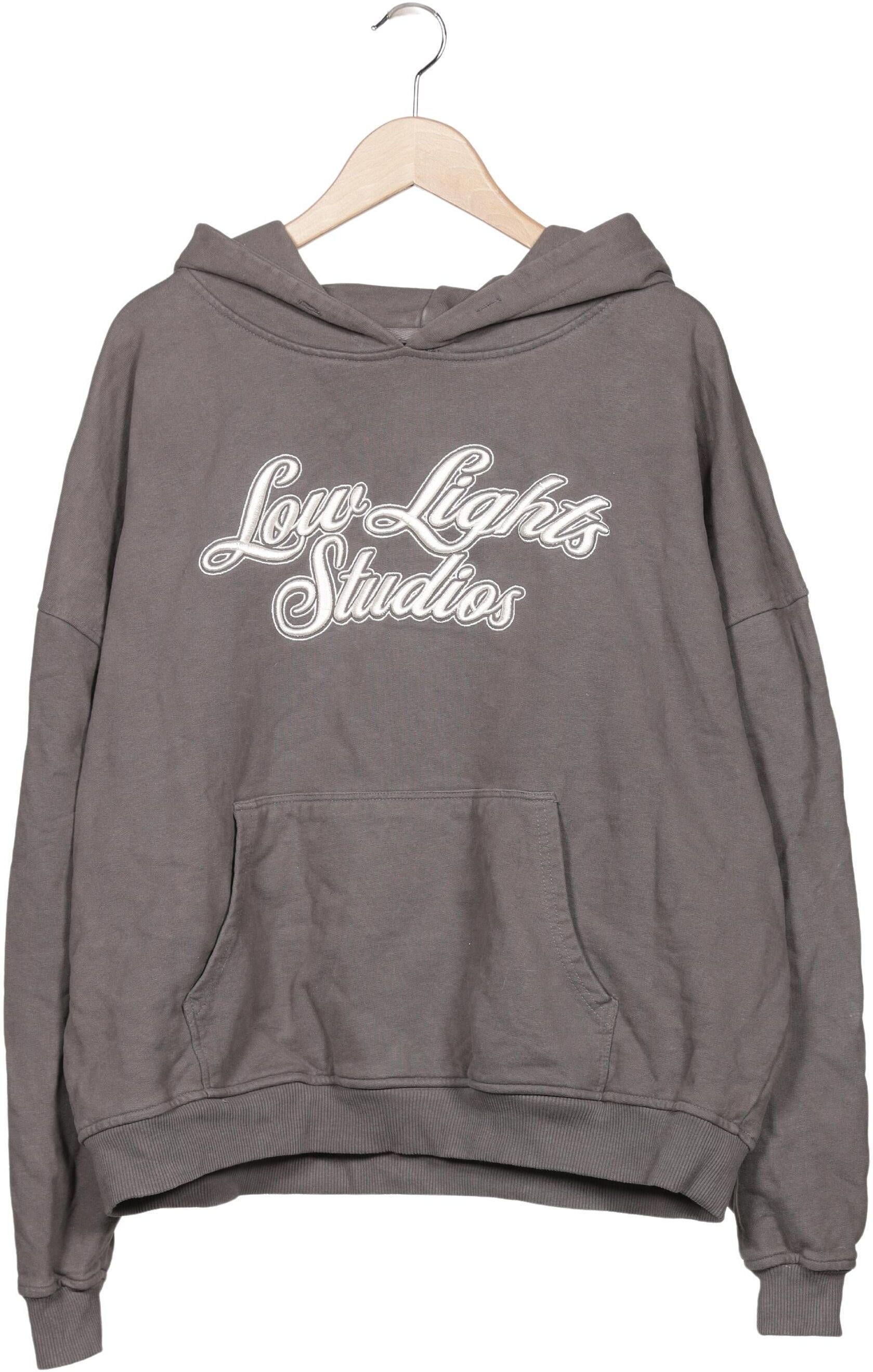 Low Lights Studios Herren Kapuzenpullover, Grau, Gr. M, Baumwolle - Second Hand
