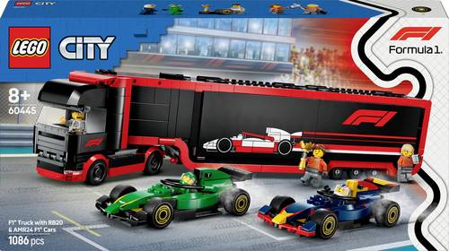 60445 LEGO CITY F1 Transporter mit RB20 & AMR24 F1 Rennautos