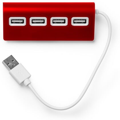 Port USB personnalisé en aluminium bicolore Plerion rouge TAILLE UNIQUE ADULTE