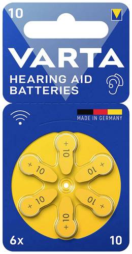Varta Hearing Aid Batteries 10 Bli 6 Knopfzelle 1.4V 6St.