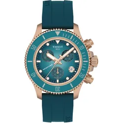 Tissot T1202173704100 Taucher-Armbanduhr Seastar 1000 Chronograph Türkis