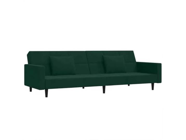 Todiikf Schlafsofa 2-Sitzer mit 2 Kissen Klappsofa Dunkelgrün Samt Vielseitige 2-in-1 Polstercouch für Gästezimmer und Büro, verstellbare Rückenlehne für flexiblen Schlafkomfort.
