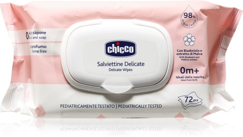 Chicco Delicate Wipes Chamomile lingettes pour enfant au camomille 0m+ 72 pcs