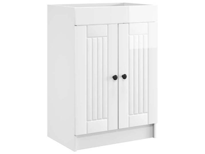 NOUVEAU Armoire sous évier de salle de bain Blanc brillant - VIDAXL - Meuble-lavabo &1_19623