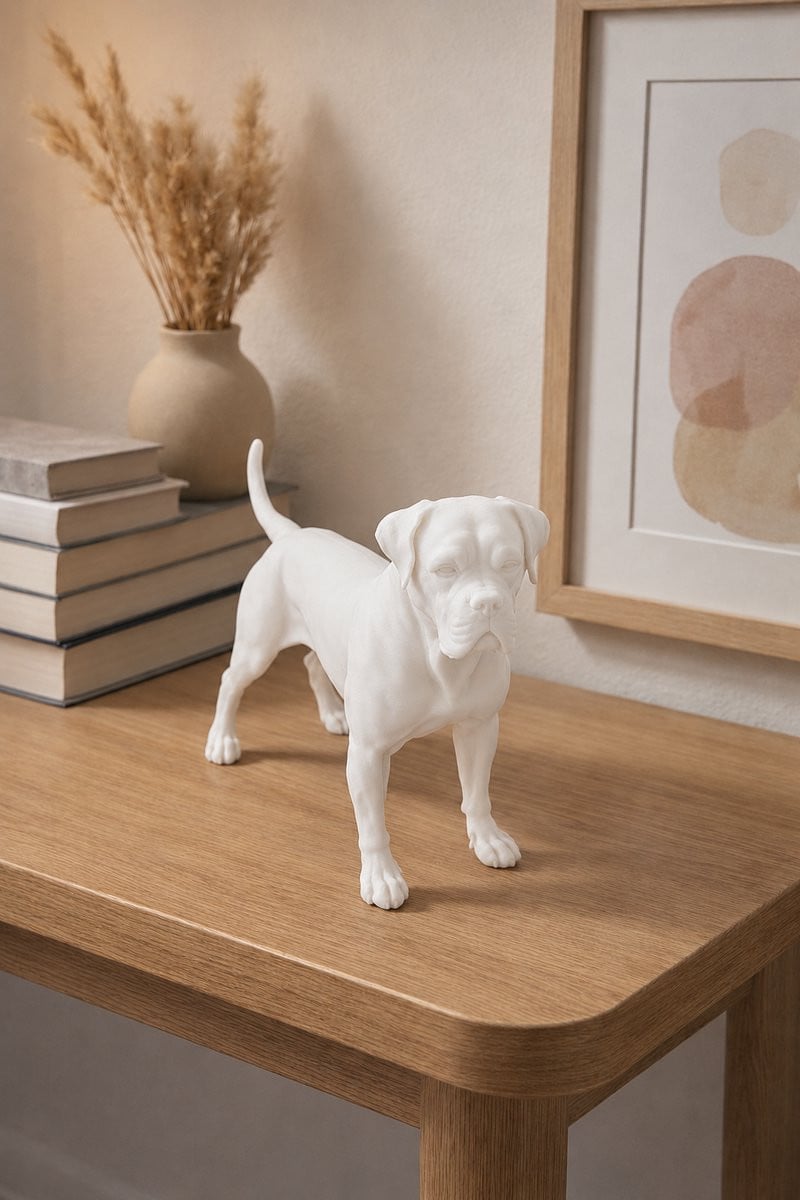 Decoratief Cane Corso Hondenbeeldje - Wit - 3D geprint