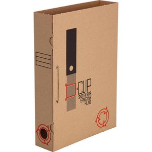 Top-Print Archivbox 4098-25, D-Case, A4, 60mm Füllhöhe, braun, für Akten, 25 Stück