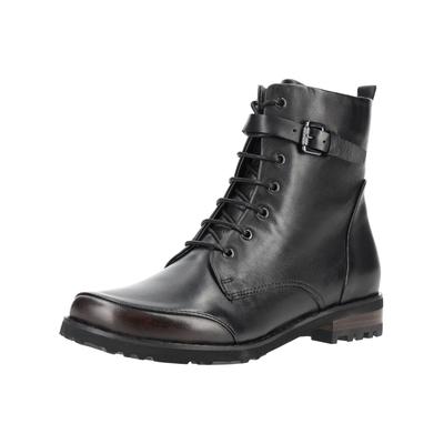 Schnürstiefelette EVERYBODY "Everybody Stiefelette Leder", Damen, Gr. 39, schwarz, Leder, Schuhe Schnürstiefelette