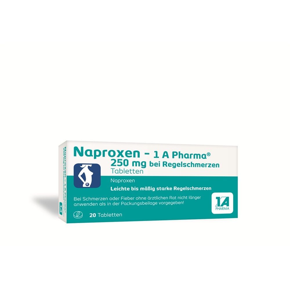 Naproxen-1A Pharma 250 mg b.Regelschmerzen Tabl. 20 St Tabletten
