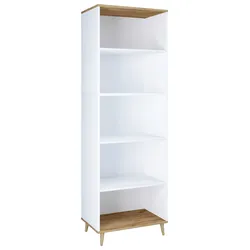 Regal Landos ca. 60 cm Weiß/Eichefarben