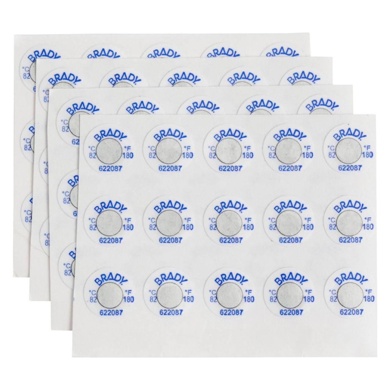 Brady TIL-1-82C/180F-DIA, B-7511, Irreversible, temperaturanzeigende Etiketten, Polyester, Blau au (TIL-1-82C/180F-DIA)