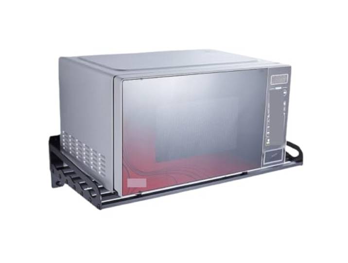 CVdrtyED Mikrowellenregal Wandmontage-Mikrowellen-Regal for Die Küche, Zuhause, Arbeitsplatte, Halter, Stanzloch-Installation Küchenregal Stehend(50cm)