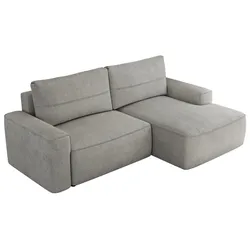 ECKSOFA BELLUNO L Hellgrau Strukture - Rechts
