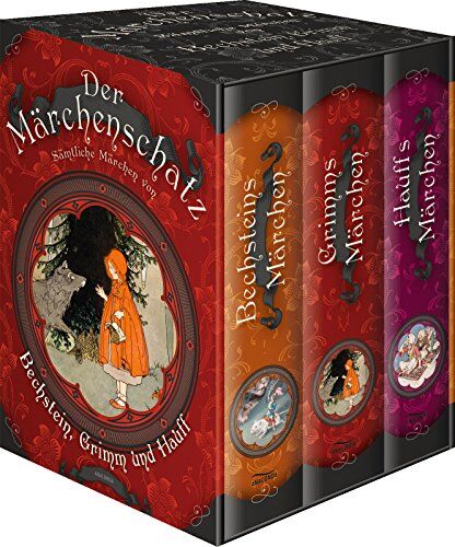 Jakob Grimm - Der Märchenschatz - Sämtliche Märchen von Bechstein, Grimm und Hauff in drei Bänden (im Schuber) - Grimms Märchen - Hauffs Märchen - Bechsteins Märchen - Preis vom 12.10.2026 11:37:12 h