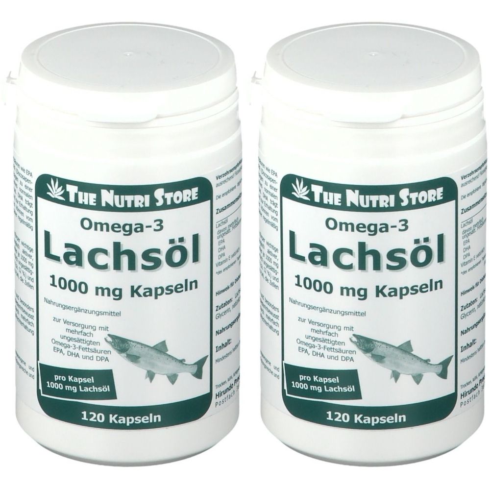 Omega-3 Lachsöl 1000 mg Kapseln x2 2x120 St