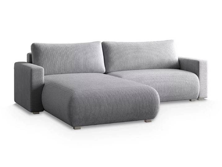 ANGEBOT Hellgraues ausziehbares Ecksofa TAFIRA, beidseitig II. Qualität
