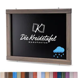Die Kreidetafel Manufaktur Wetterfeste Outdoor Kreidetafel mit Holzrahmen / Landhausgrau 120x55cm