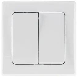 ChiliTec DELPHI Serien-Schalter 2-fach 250V~/ 10A, inkl. Rahmen, UP, weiß