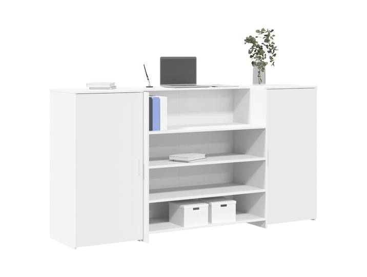 vidaXL Empfangstresen Weiß 200 x 50 x 103,5 cm Holzwerkstoff