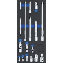 BGS 4144 Satz Verlängerungen, Adapter & Gelenke Werkstattwageneinlage 1/3