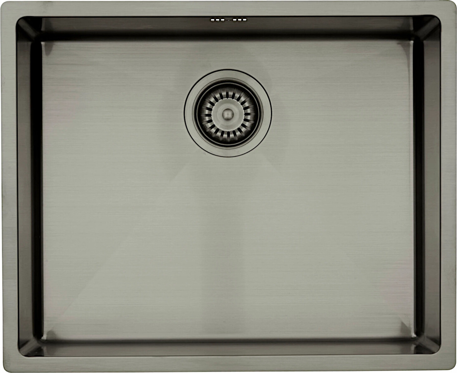 Lavabo Spüle KUBUS 500 soft in GUNMETAL - Ausschnittmaße: 515 x 415 / Edelstahlspüle