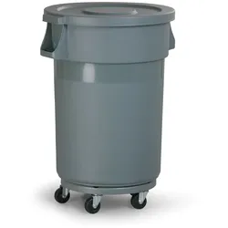 Mobiler plastik Behälter, mit Deckel, 168 l
