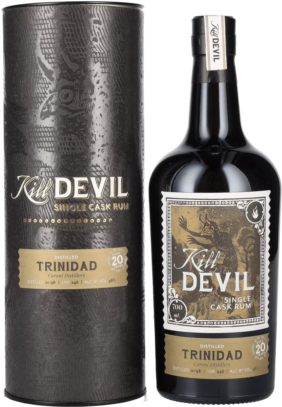 Hunter Laing Kill Devil Trinidad Caroni 20 Years Old Single Cask Rum 1998 46% Vol. 0,7l in Geschenkbox
