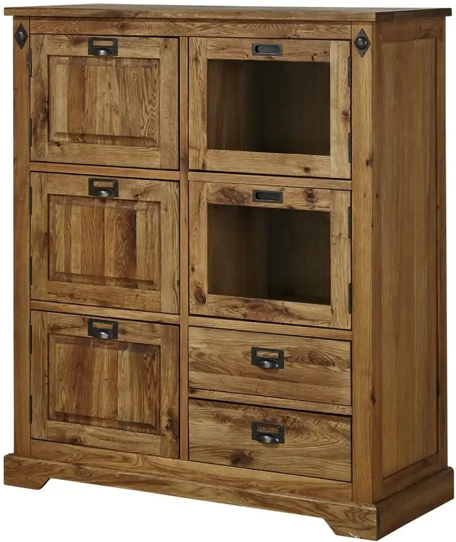 Höffner Highboard  Freddy ¦ holzfarben ¦ Maße (cm): B: 120 H: 140 T: 50.0