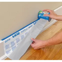 3M ScotchBlue Malerabdeckfolie mit Klebeband Nachfüllrolle PT2093EL-48, 122 cm x 27,4 m